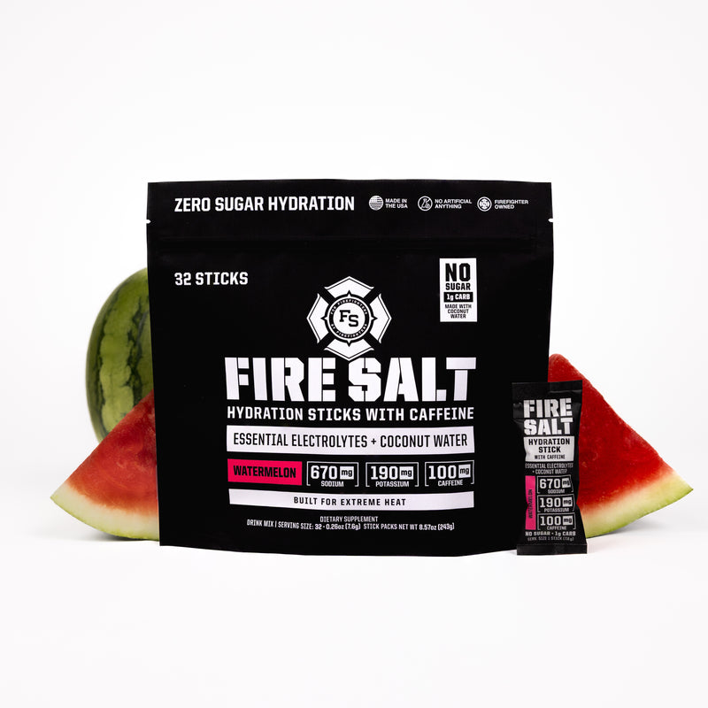 A package of Fire Salt hydration sticks#caffeine_-_watermelon