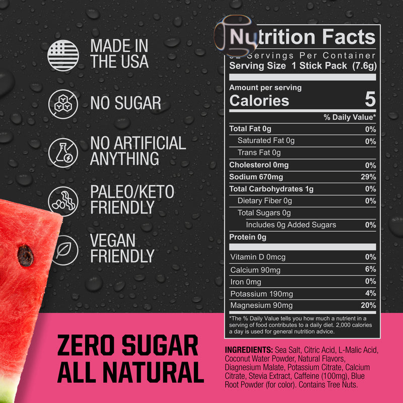 Nutrition label#caffeine_-_watermelon